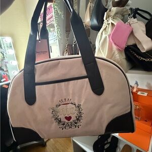 Juicy Couture Pink and Black Travel Bag